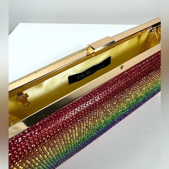 NWT Glamour Crystal Evening Clutch Purse - Picture 8 of 8